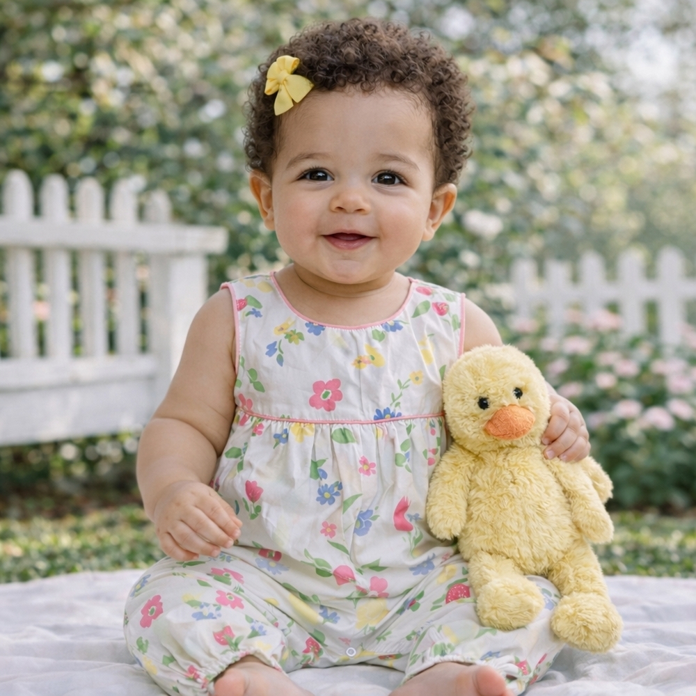 TBBC The Beaufort Bonnet Company Floral Sleeveless Romper | 12-18 Months